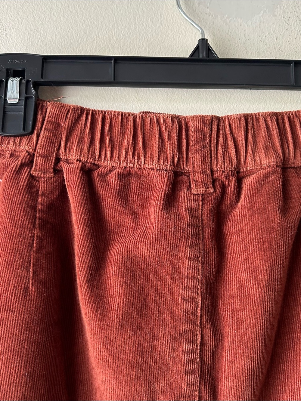 Pact Organic Cotton Modest Midi A-line Corduroy Skirt Rust Orange L - Picture 10 of 12